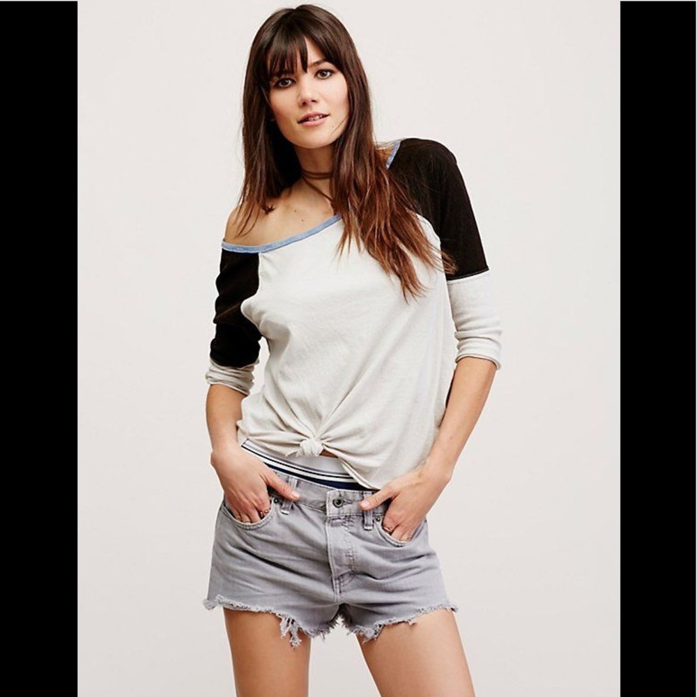 Free People colorblock Runner Up Tee in XSMALL